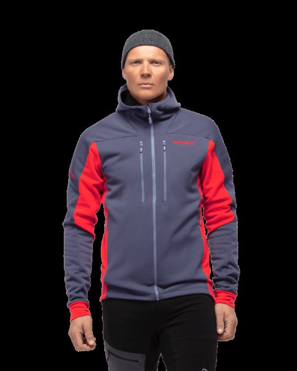 Norrona Heren Trollveggen Powerstretch Pro Zip Hood Cool Zwart