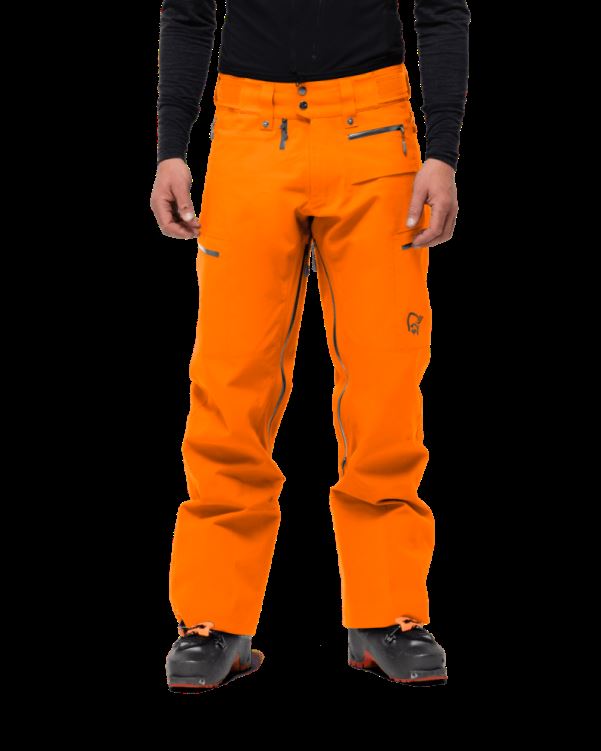 Norrona Heren Lofoten Gore-tex Pro Plus Broek Oranje Popsicle