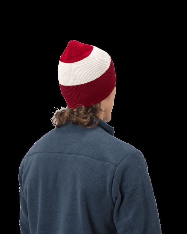 Norrona Unisex /29 Gestreepte Middelzware Beanie Rabarber