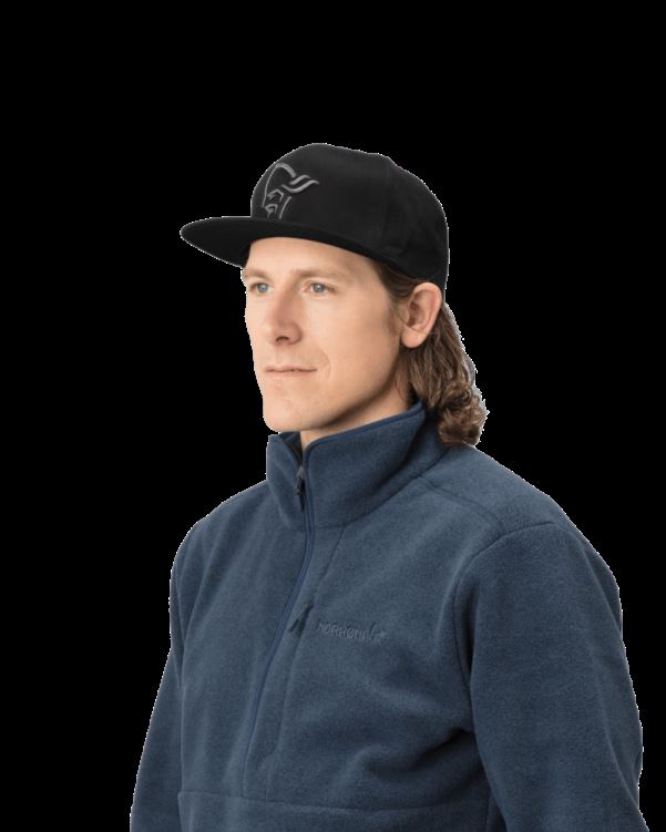 Norrona Unisex /29 Snap Back Cap Kaviaar Zwart