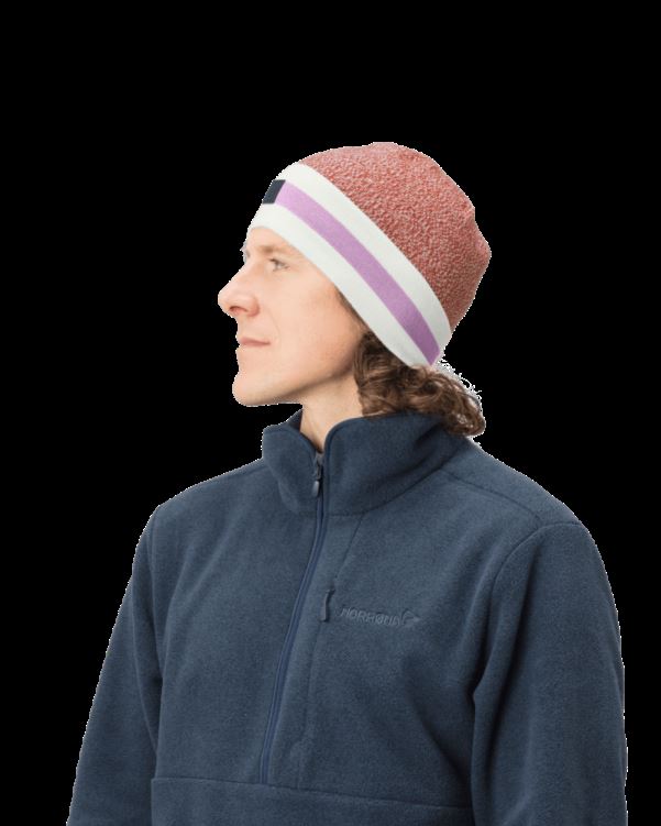 Norrona Unisex /29 Gemêleerde Gebreide Wollen Muts Violet Tule