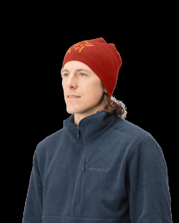 Norrona Unisex /29 Omkeerbare Katoenen Muts Rooibos Tea/orange Crush