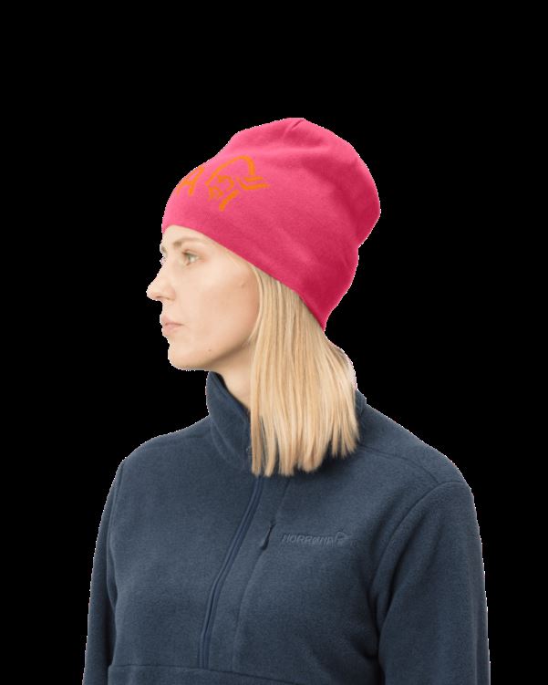 Norrona Unisex /29 Omkeerbare Katoenen Muts Kamperfoelie Roze