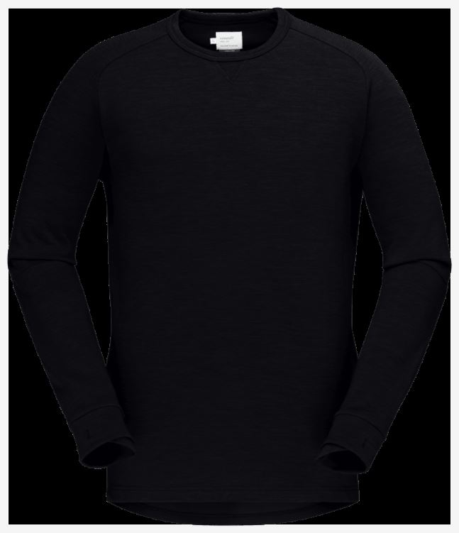 Norrona Heren Skibotn Ronde Hals Kaviaar Zwart