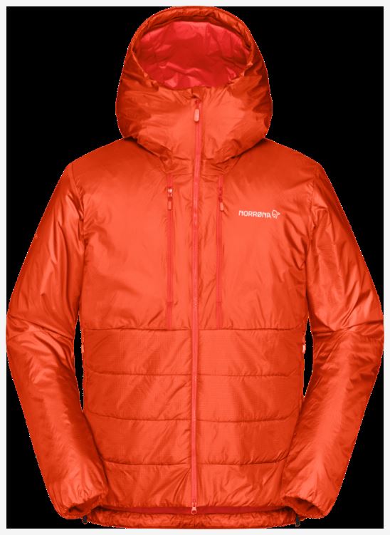 Norrona Heren Trollveggen Primaloft100 Adrenaline Rood Met Ritssluiting