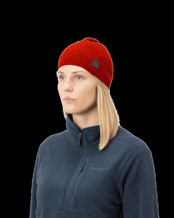 Norrona Unisex /29 Dunne Gemêleerde Muts Adrenaline Rood