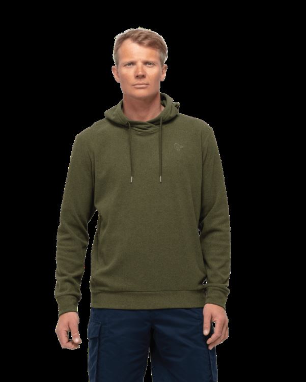 Norrona Heren Warm2 Hood Olijf Nacht