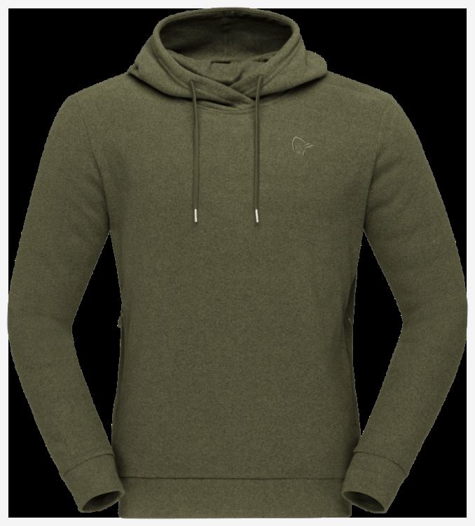 Norrona Heren Warm2 Hood Olijf Nacht