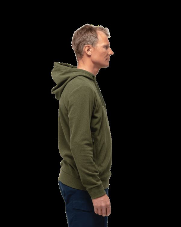 Norrona Heren Warm2 Hood Olijf Nacht