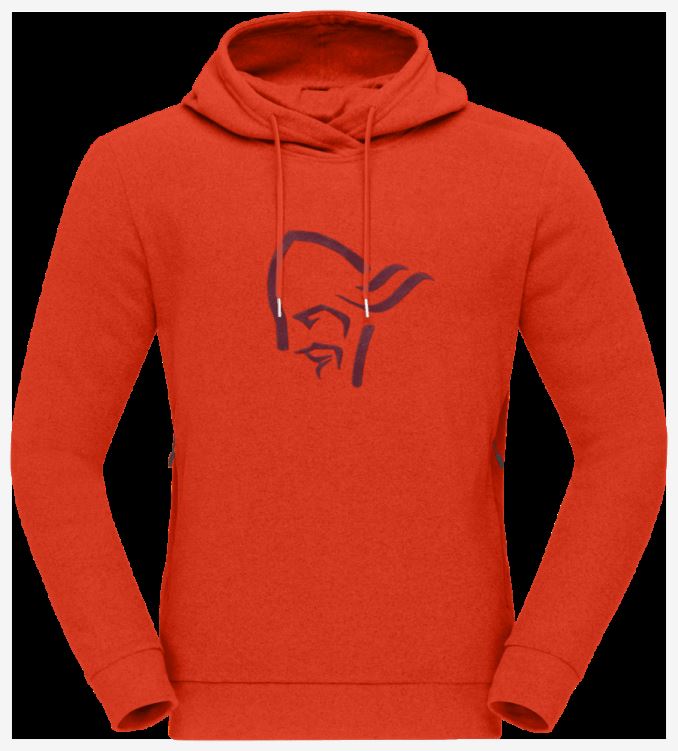 Norrona Warm2 Capuchon Adrenaline Rood Voor Heren
