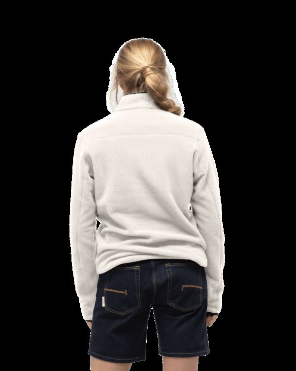 Norrona Unisex Warm2 Halve Rits Snowdrop Wit