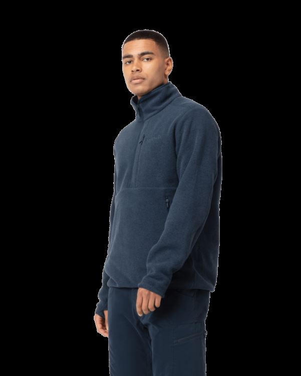 Norrona Unisex Warm2 Halve Rits Indigo Nachtblauw