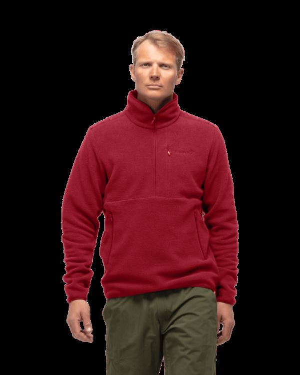 Norrona Unisex Warm2 Halve Rits Rabarber Melange