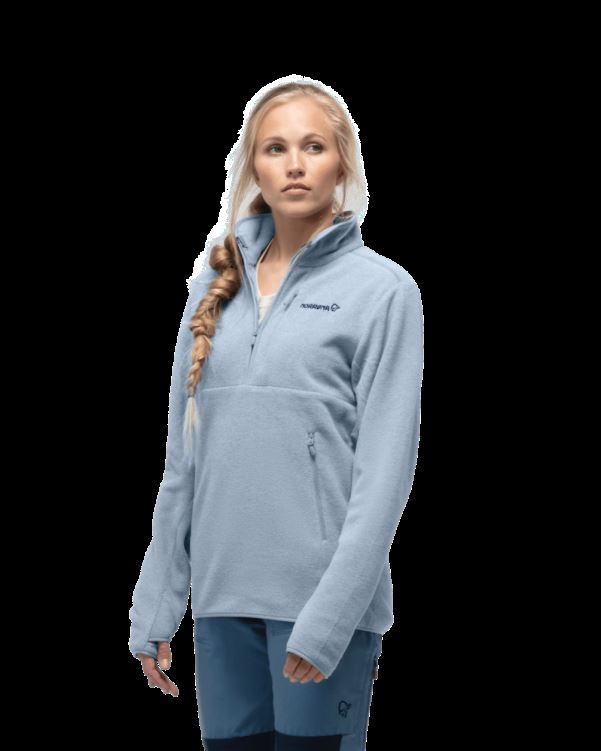 Norrona Unisex Warm2 Halfzip Blauwe Mist