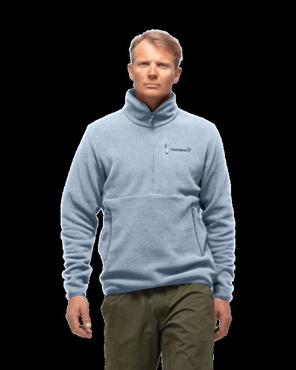 Norrona Unisex Warm2 Halfzip Blauwe Mist