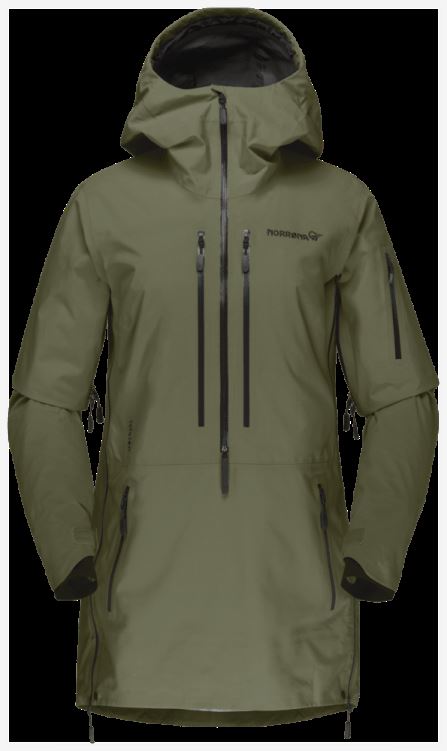 Norrona Dames Lofoten Gore-tex Pro Anorak Olijf Nacht