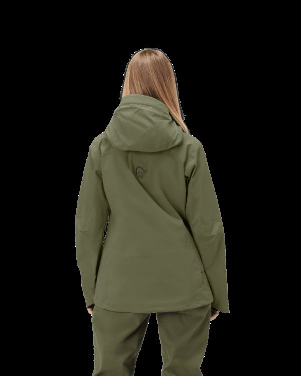 Norrona Lofoten Gore-tex Pro Damesjack Olijf Nacht