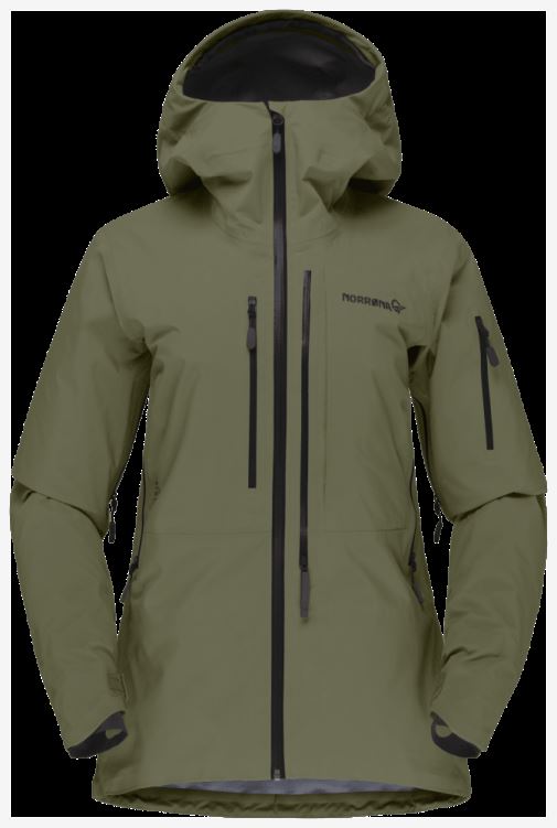 Norrona Lofoten Gore-tex Pro Damesjack Olijf Nacht