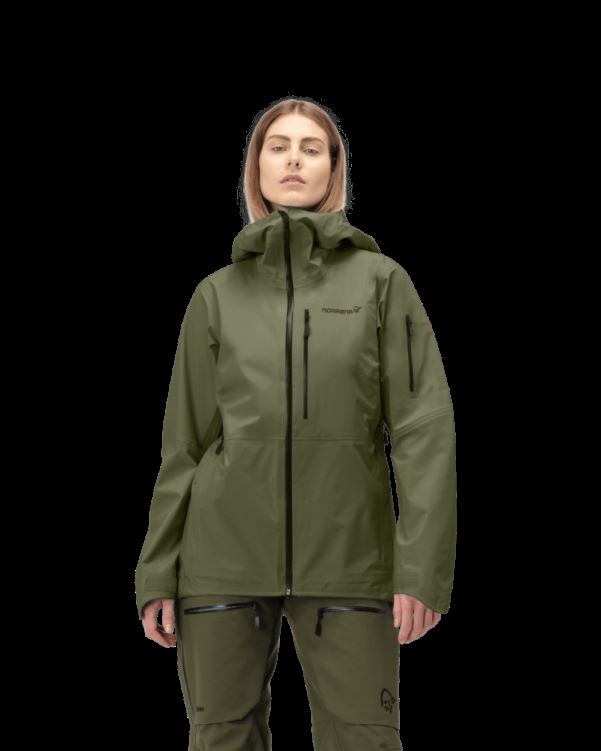 Norrona Lofoten Gore-tex Damesjack Olijfgroen Nacht