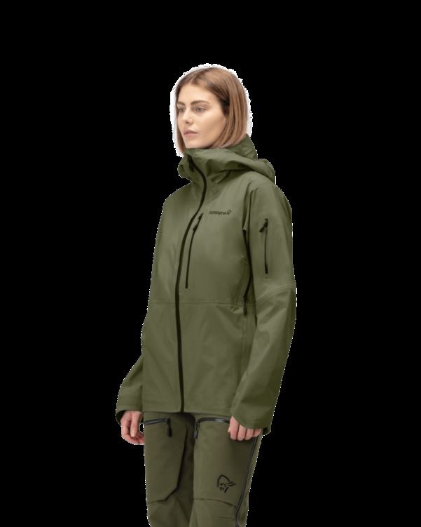 Norrona Lofoten Gore-tex Damesjack Olijfgroen Nacht