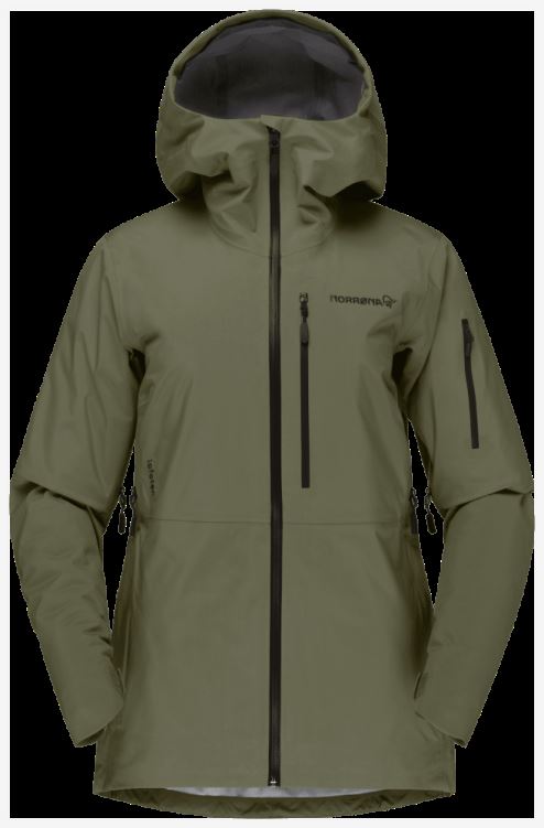 Norrona Lofoten Gore-tex Damesjack Olijfgroen Nacht