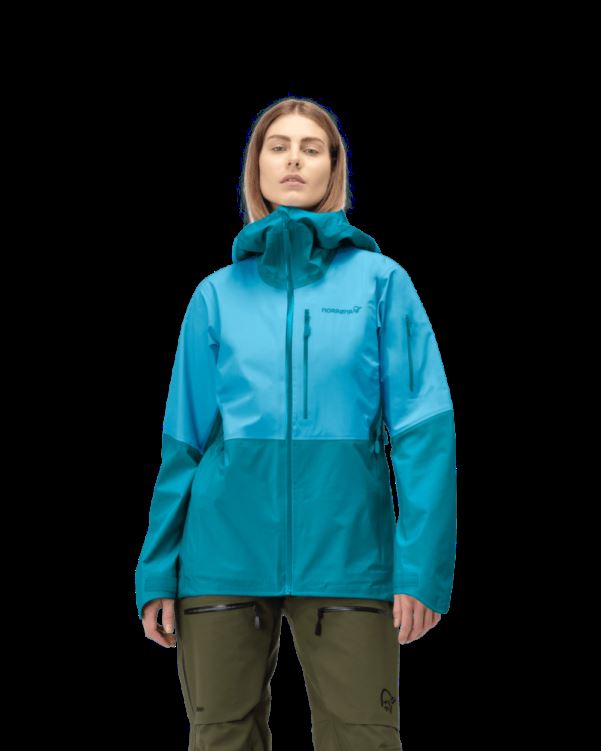Norrona Dames Lofoten Gore-tex Jack Aquarius/hawaiian Surf