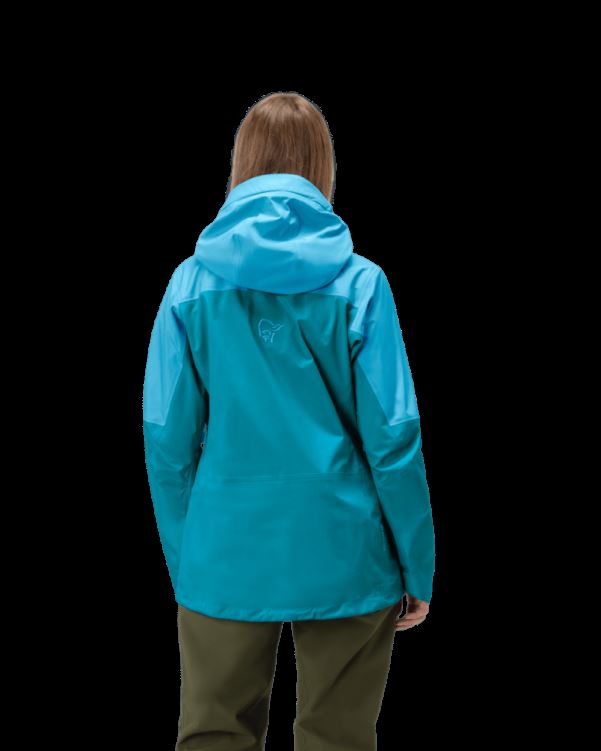 Norrona Dames Lofoten Gore-tex Jack Aquarius/hawaiian Surf