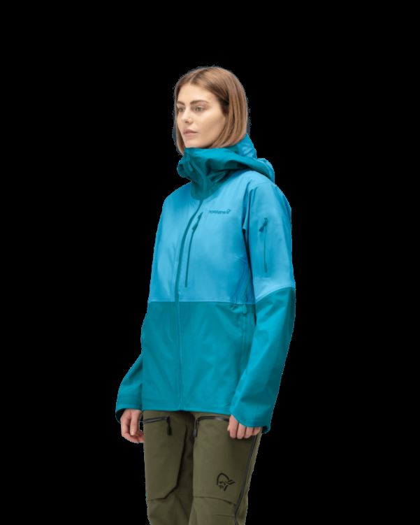 Norrona Dames Lofoten Gore-tex Jack Aquarius/hawaiian Surf