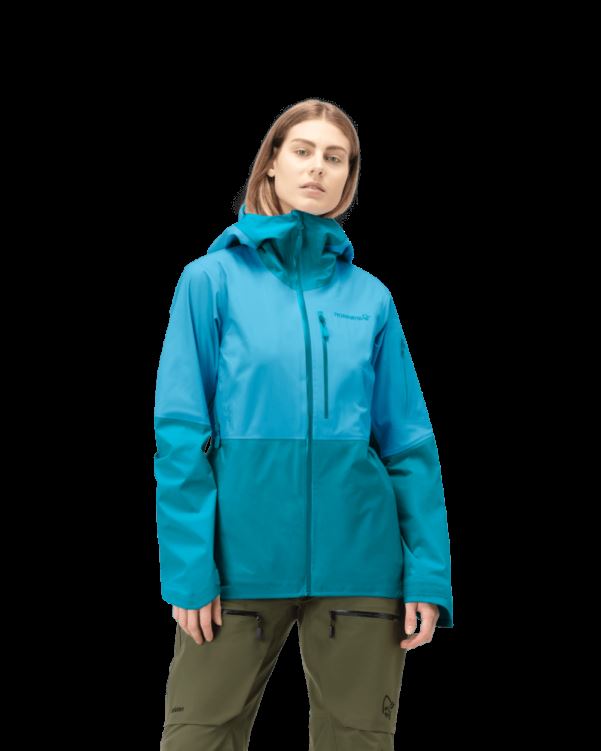 Norrona Dames Lofoten Gore-tex Jack Aquarius/hawaiian Surf