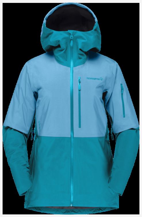 Norrona Dames Lofoten Gore-tex Jack Aquarius/hawaiian Surf