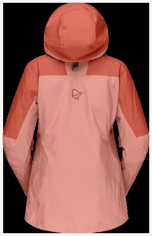 Norrona Dames Lofoten Gore-tex Jas Oranje Alert/perzik Amber