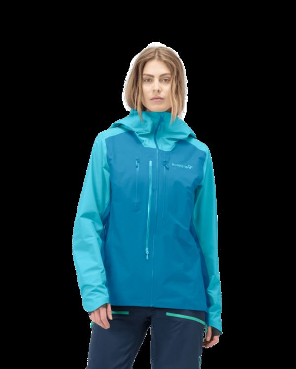Norrona Lyngen Gore-tex Jack Voor Dames Aquarius/hawaiian Surf