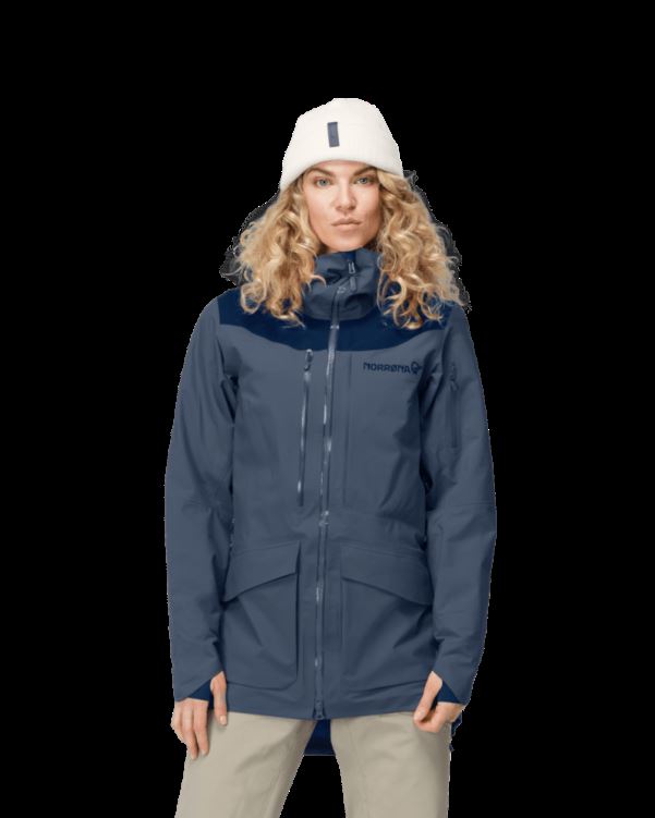Norrona Dames Tamok Gore-tex Pro Jack Vintage Indigo Blauw