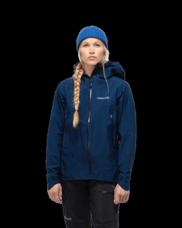 Norrona Falketind Gore-tex Damesjack Indigo Nachtblauw