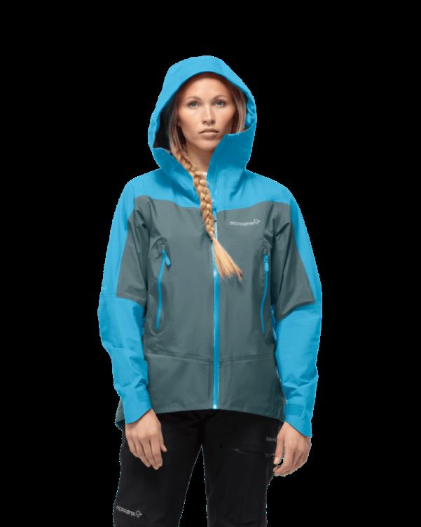 Norrona Falketind Gore-tex Damesjack Aquarius/north Atlantic