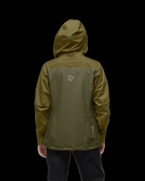 Norrona Falketind Gore-tex Damesjack Olijfgroen/olijf Nacht