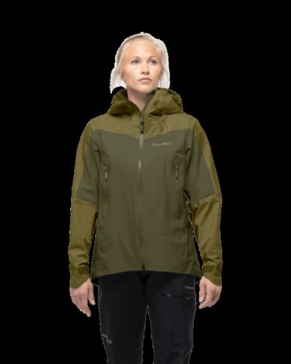 Norrona Falketind Gore-tex Damesjack Olijfgroen/olijf Nacht