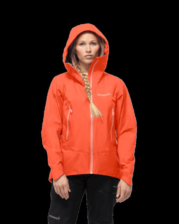 Norrona Falketind Gore-tex Damesjack Oranje Alert