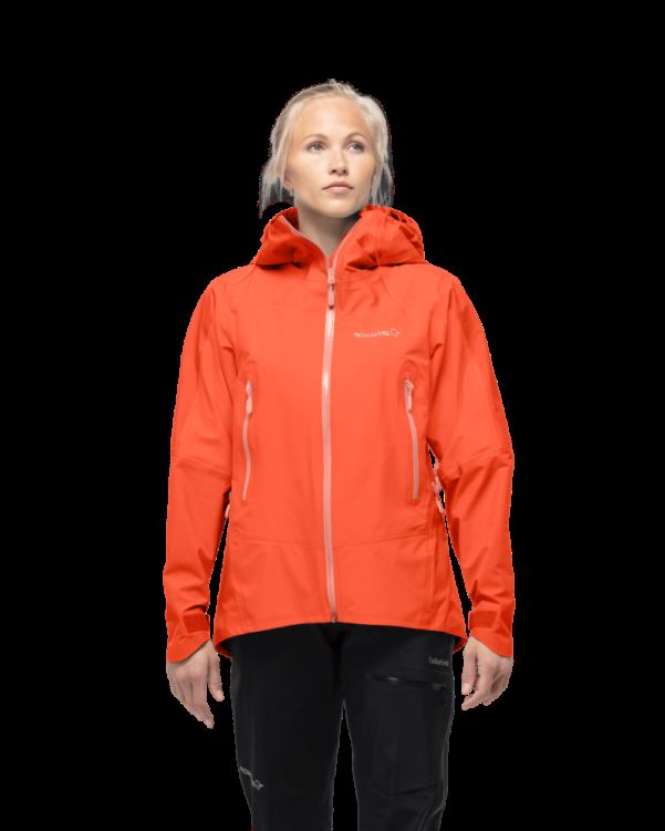 Norrona Falketind Gore-tex Damesjack Oranje Alert