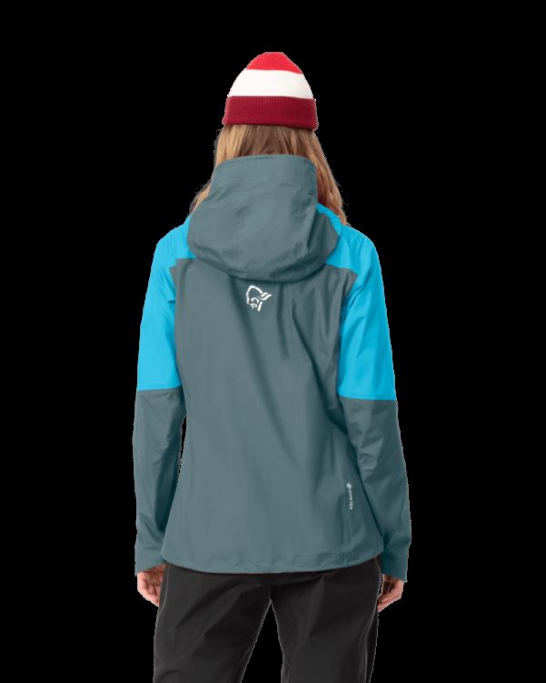 Norrona Falketind Gore-tex Paclite Damesjack Aquarius/north Atlantic