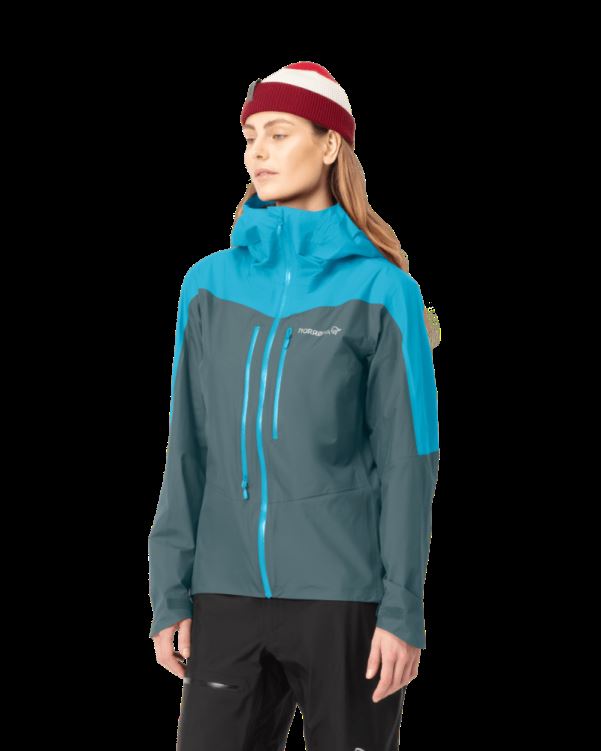 Norrona Falketind Gore-tex Paclite Damesjack Aquarius/north Atlantic