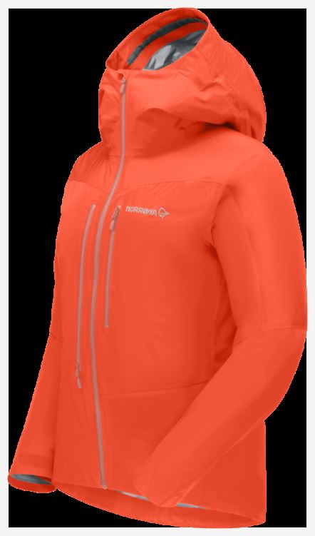 Norrona Falketind Gore-tex Paclite Damesjack Oranje Alert