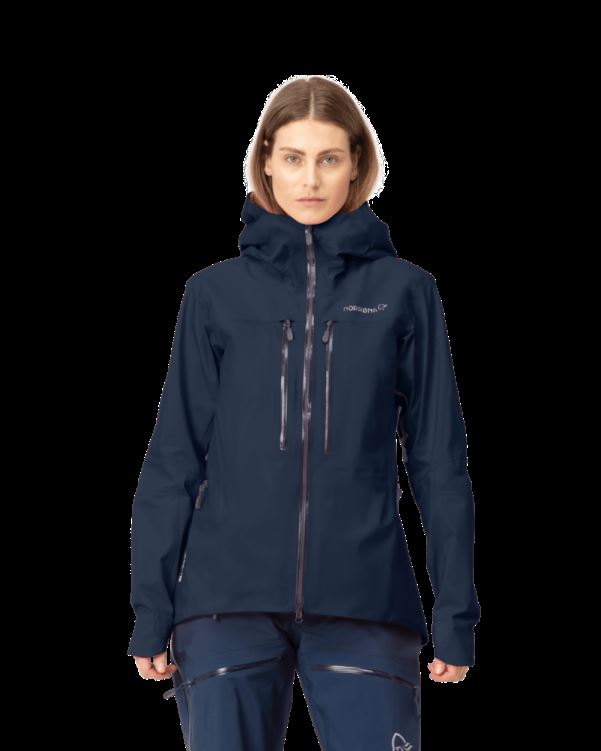Norrona Trollveggen Gore-tex Pro Light Damesjack Indigo Nachtblauw