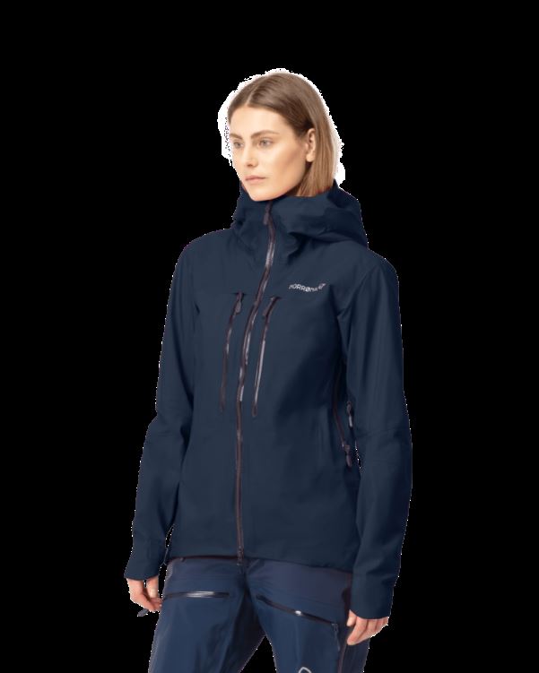 Norrona Trollveggen Gore-tex Pro Light Damesjack Indigo Nachtblauw