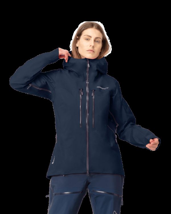 Norrona Trollveggen Gore-tex Pro Light Damesjack Indigo Nachtblauw