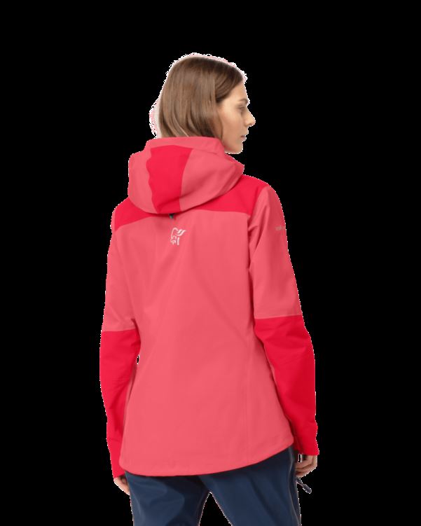 Norrona Trollveggen Gore-tex Pro Light Damesjack Kamperfoelie/virtual Roze