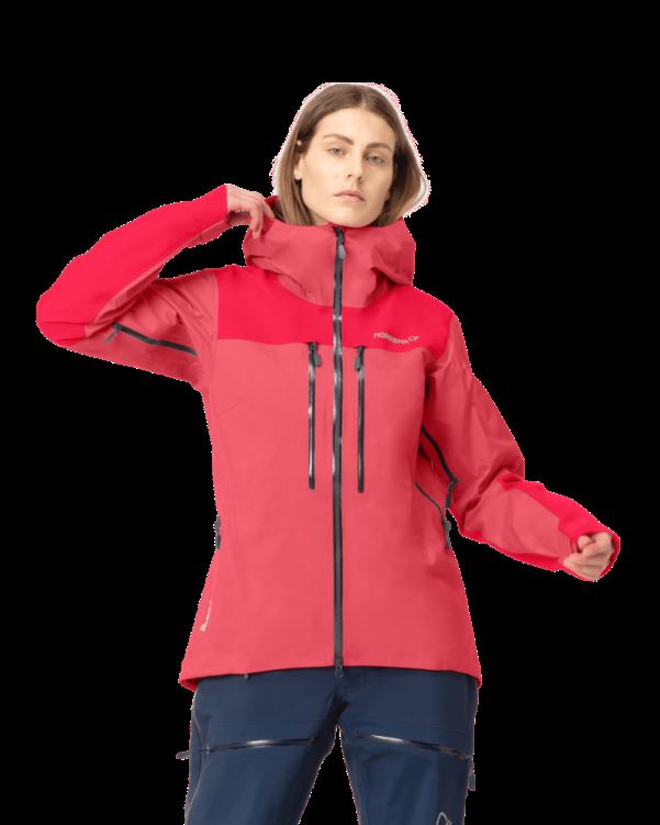 Norrona Trollveggen Gore-tex Pro Light Damesjack Kamperfoelie/virtual Roze
