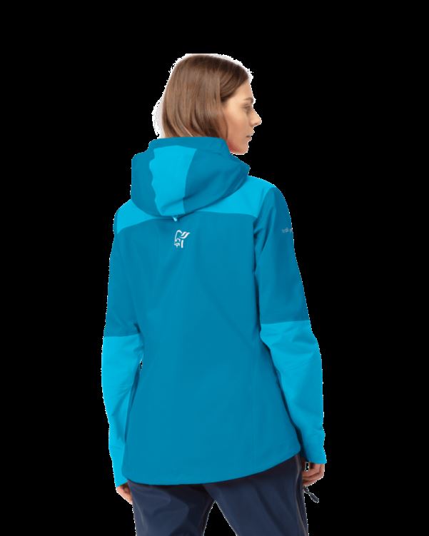 Norrona Trollveggen Gore-tex Pro Light Jack Hawaiian Surf/aquarius Voor Dames