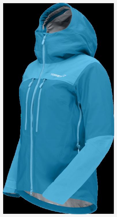 Norrona Trollveggen Gore-tex Pro Light Jack Hawaiian Surf/aquarius Voor Dames