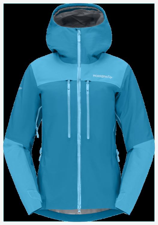 Norrona Trollveggen Gore-tex Pro Light Jack Hawaiian Surf/aquarius Voor Dames